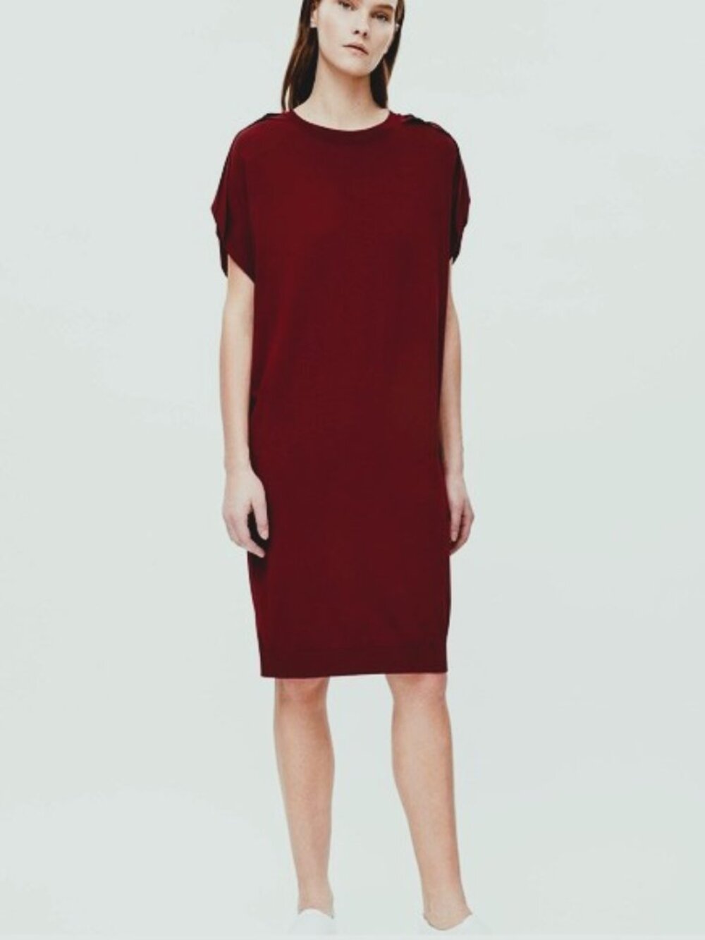 COS Burgundy Knit Midi Dress (Sz XS)